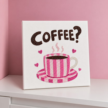 Çizgili Coffee 20x20