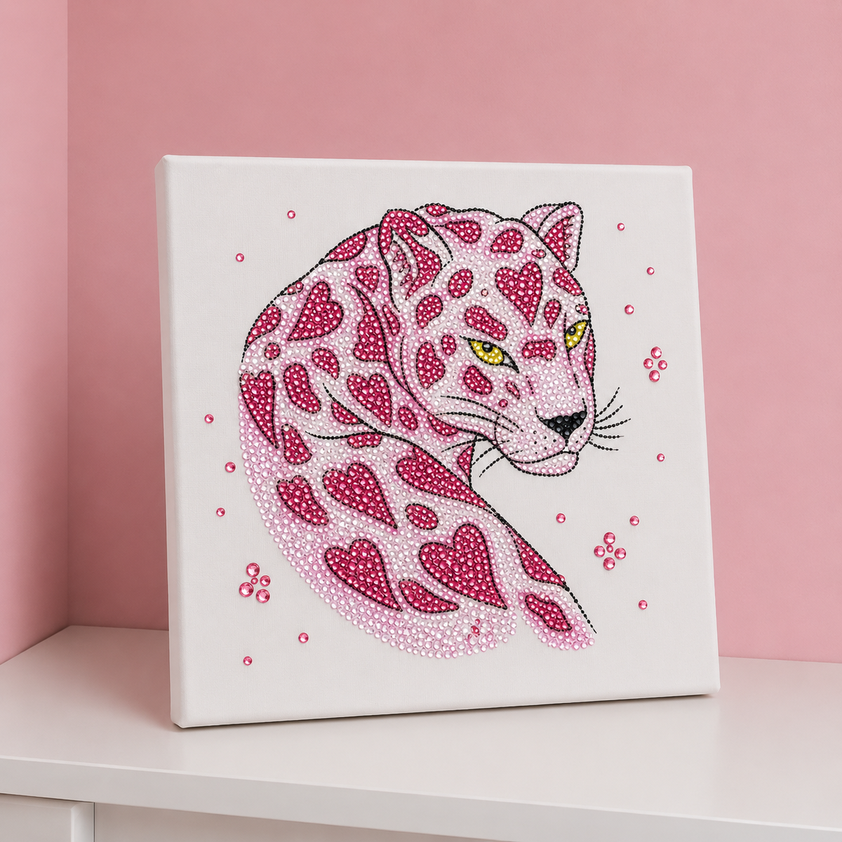 Pembe Kalpli Leopar 20X20